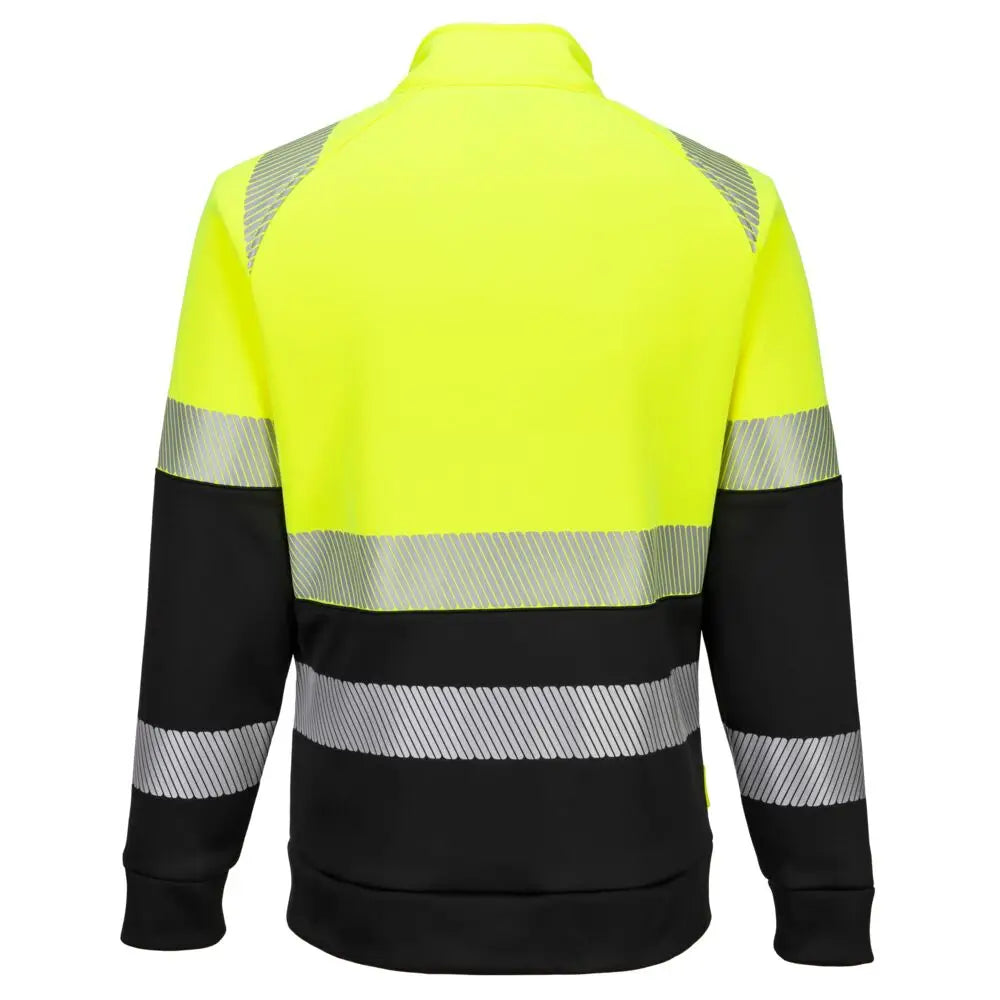 Portwest DX4 Hi-Vis klass 1 Sweatshirt med dragkedja och trattformad hals DX490