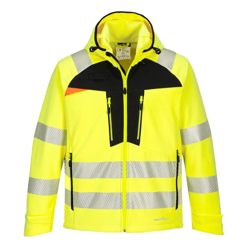 Portwest DX4 Hi-Vis Softshell (3L) DX475 - Gul/Svart (YBR) / XS