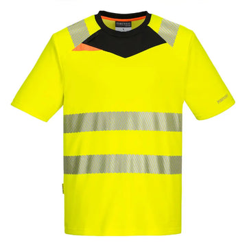 Portwest DX4 Hi-Vis T-Shirt DX413 - Gul/Svart (YBR) / S