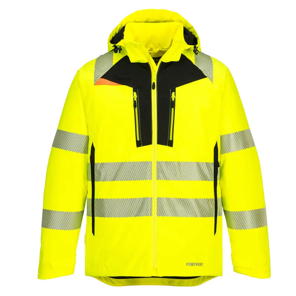 Portwest DX4 Hi-Vis vinterjacka DX461 - Gul/Svart (YBR) / XS