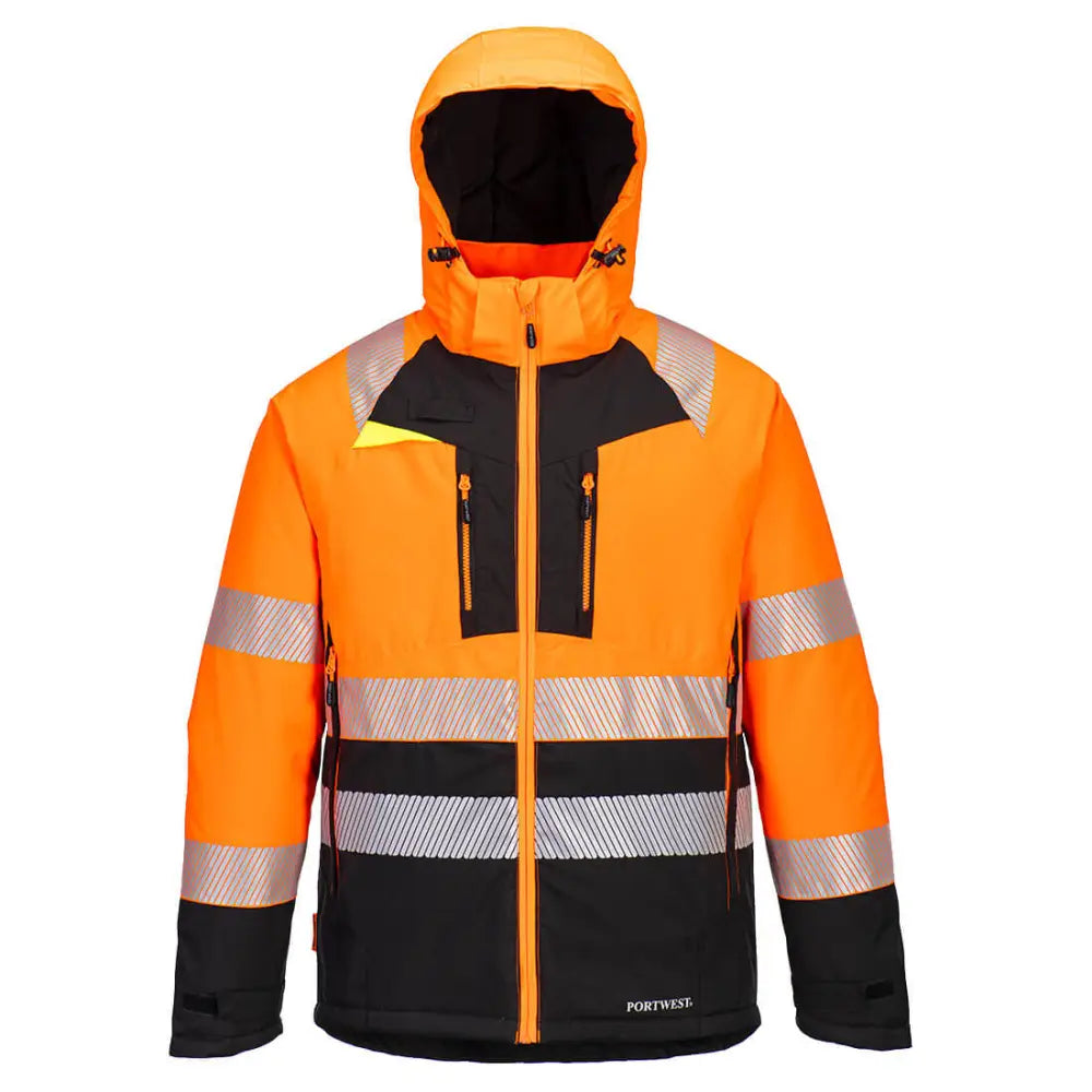 Portwest DX4 Hi-Vis vinterjacka klass 2 DX430 - Orange/Svart (OBR) / S