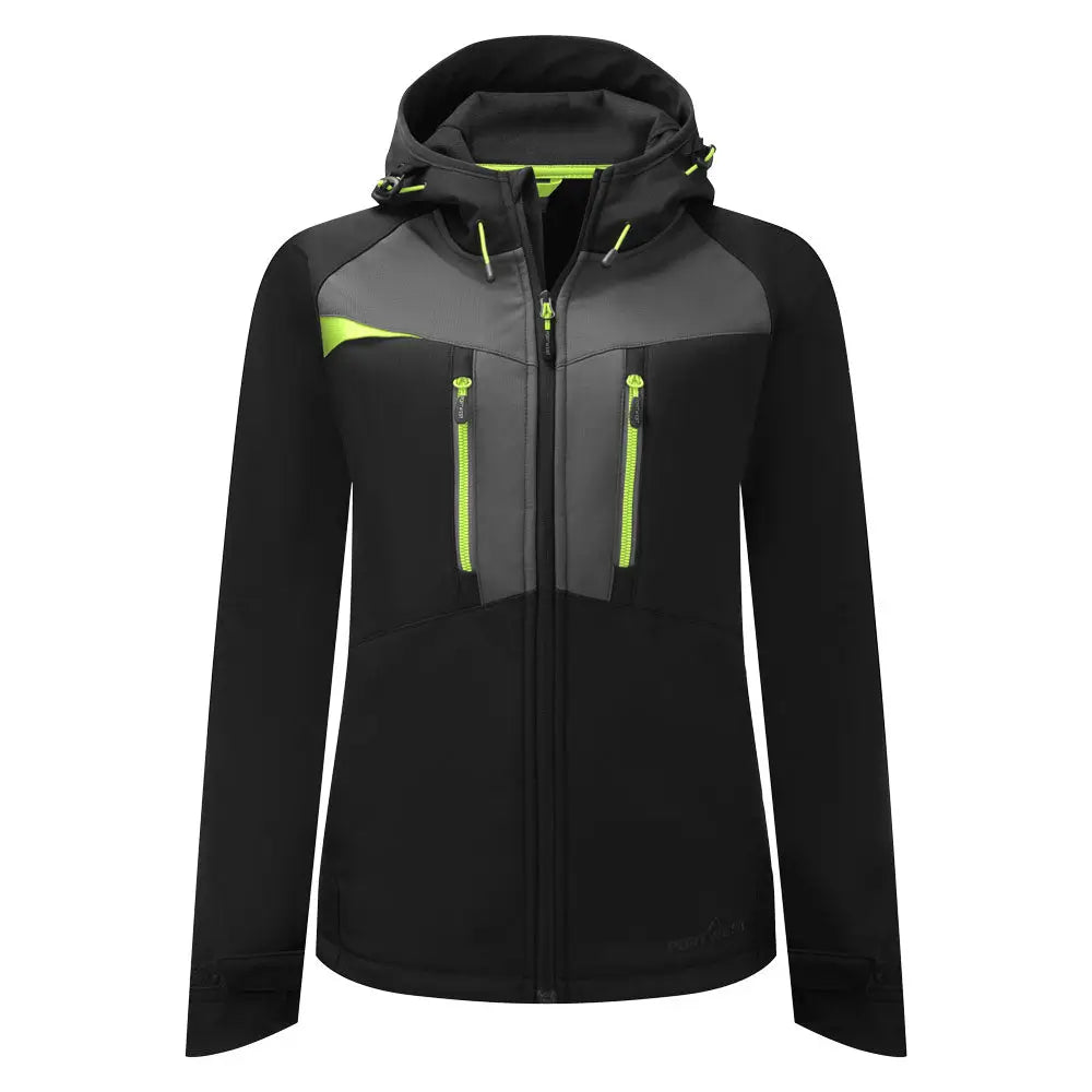 Portwest DX4 Softshell för kvinnor (3L) DX486 - Svart (BKR) / XS