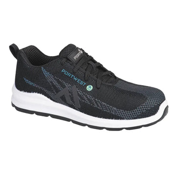 Portwest Eco Fly Tränare i komposit S1PS SR FO - 36 / Svart/Blå