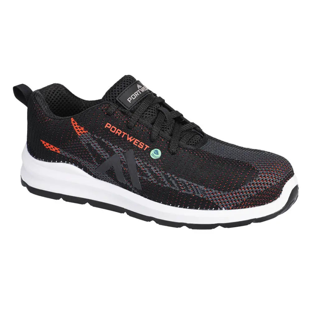 Portwest Eco Fly Tränare i komposit S1PS SR FO - 36 / Svart/Röd