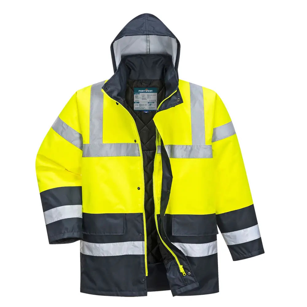 Portwest ES1 Essential Hi-Vis Vinterjacka ES466 - Gul/Marinblå (YNR) / XS