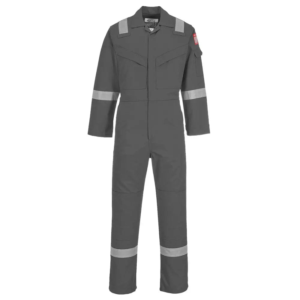 Portwest Flam Resistent Anti-Static 350g Overall 350g FR50 - Grå (GRR) / XS