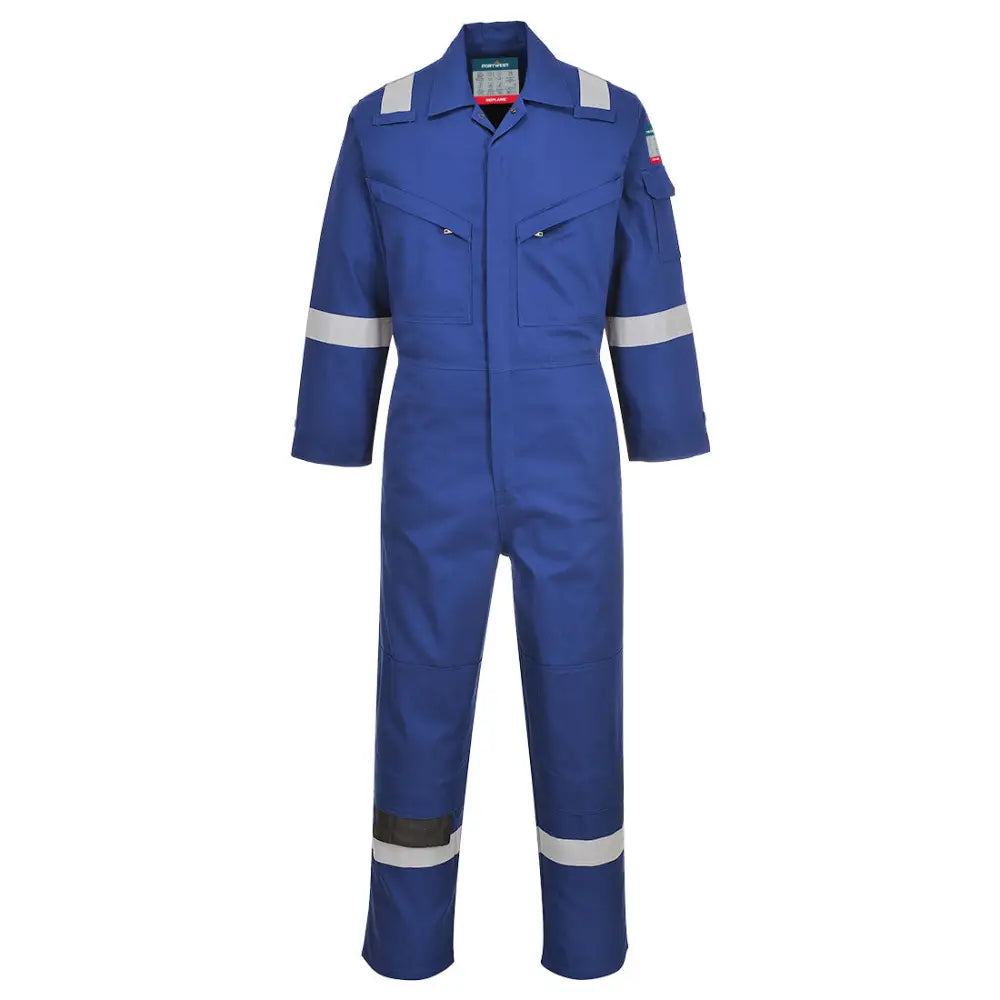 Portwest Flam Resistent Lätt vikt Anti-Static Overall 280g FR28 - Royalblå (RBR) / S