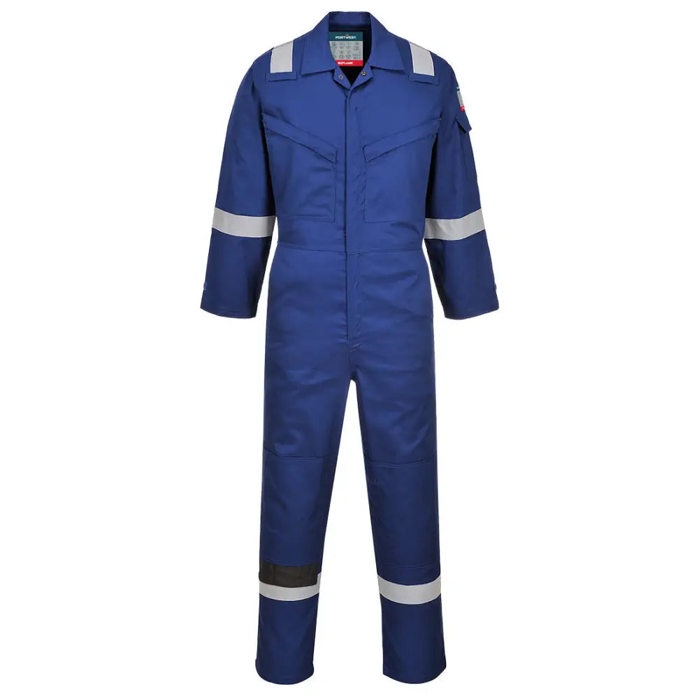 Portwest Flam Resistent Super Light Weight Anti-Static Overall 210g FR21 - Royalblå (RBR) / XS