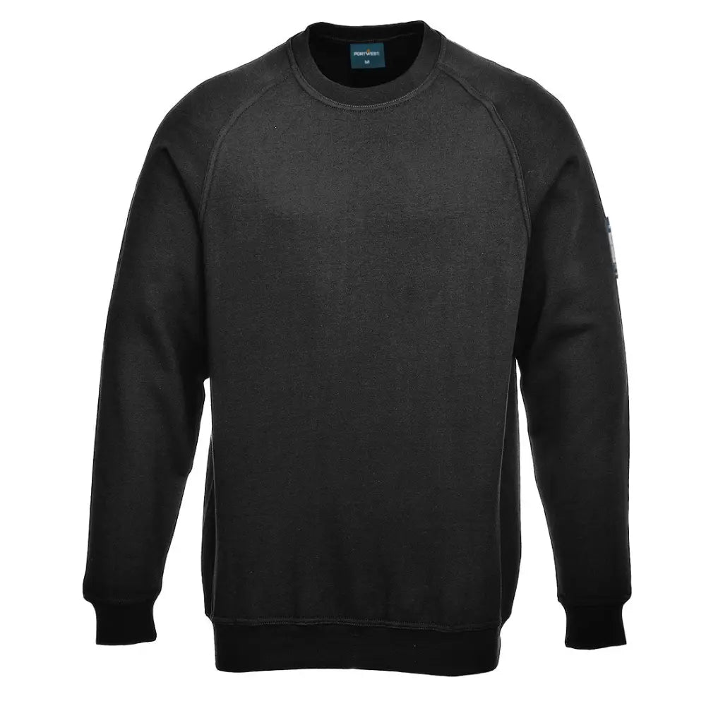 Portwest FR Modaflame Antistatisk Långärmad Sweatshirt FR12 - Svart (BKR) / XS