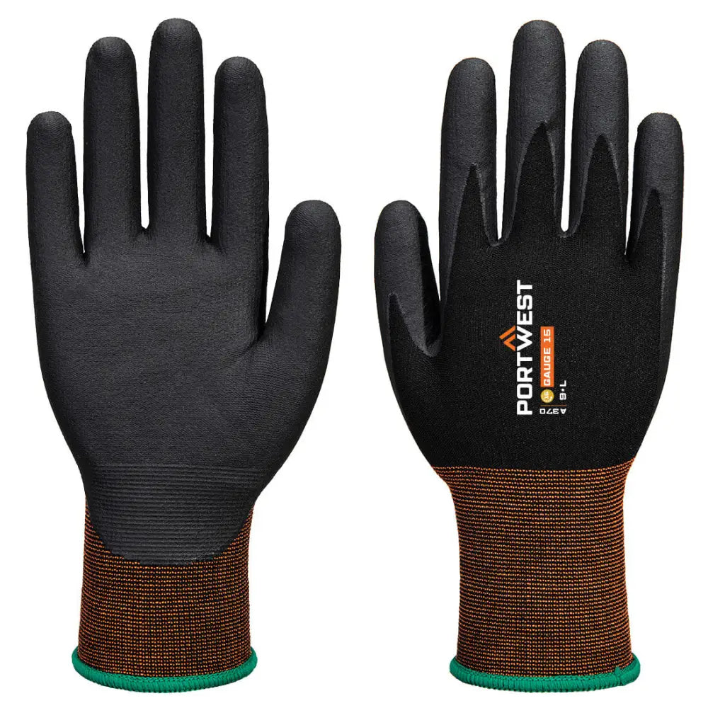 Portwest GP Grip 15 Nitril Micro Foam handske A370 - Svart (K8R) / XXS