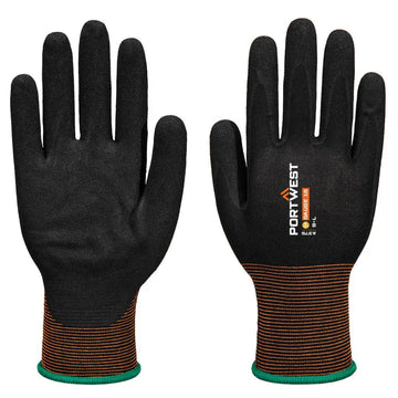 Portwest GP Grip 18 Nitril Slät/Sandig handske A375 - Svart (K8R) / XS