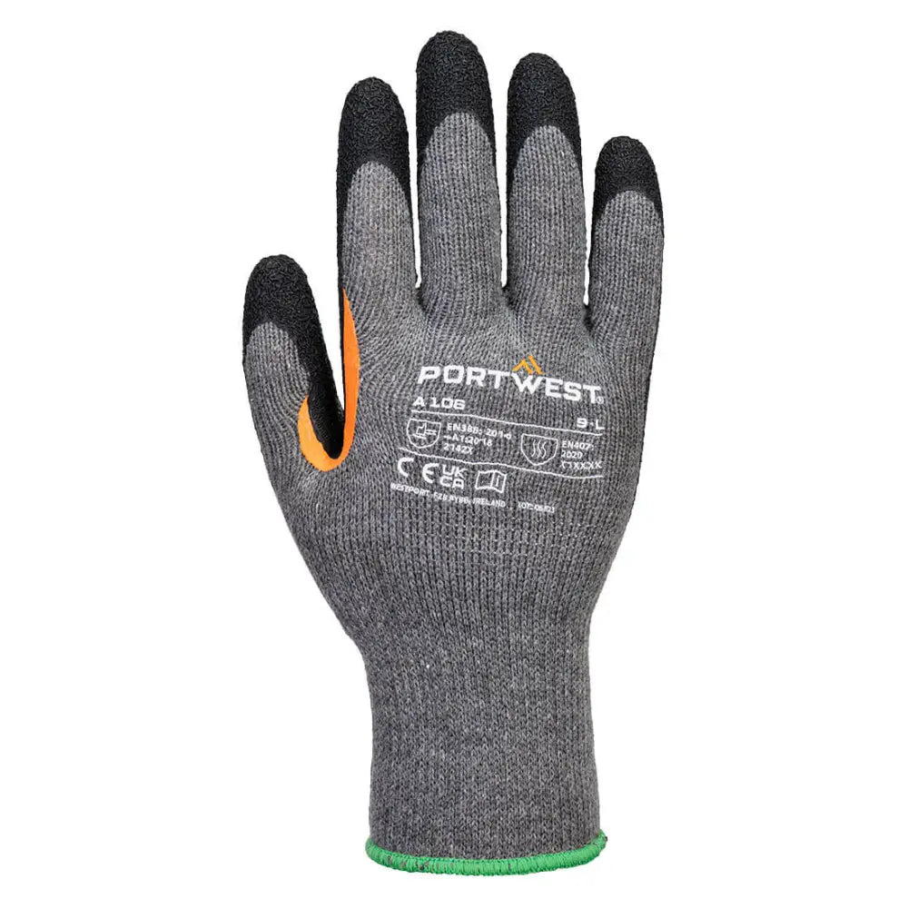 Portwest Grip 10 Latexförstärkt tumhandske (Pk12) A106