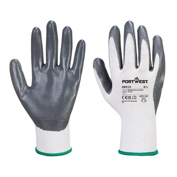 Portwest Grip 13 Nitrile Essential multipack (12-pack) AB310 - Vit/Grå (W7R) / XS