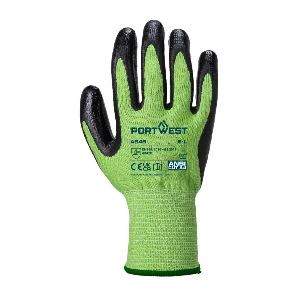 Portwest Grön skärskydd 5 Nitril foam A645
