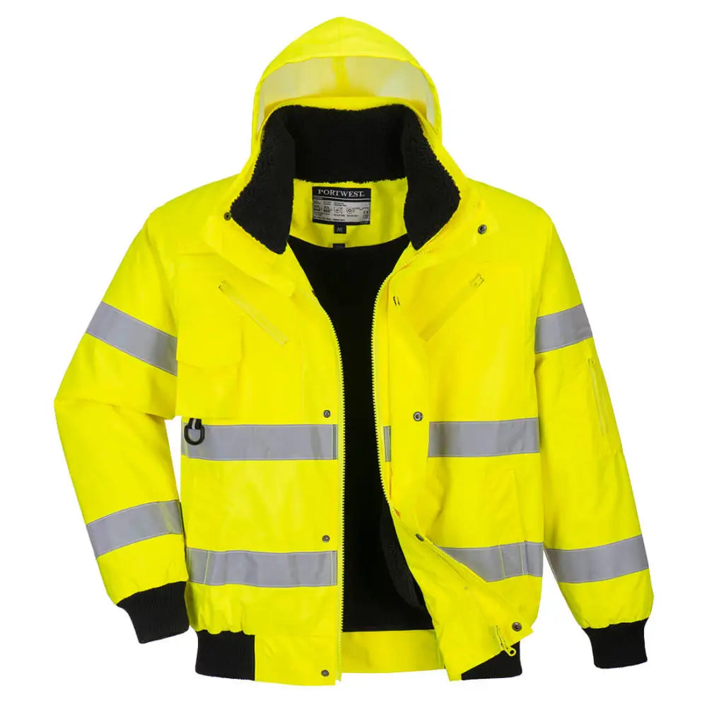 Portwest Hi-Vis 3-in-1 Bomber Jacka C467 - Gul: (YER) / S