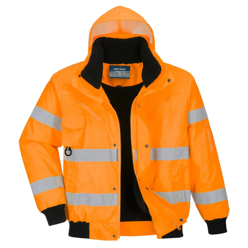 Portwest Hi-Vis 3-in-1 Bomber Jacka C467 - Orange (ORR) / XS