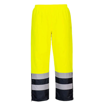 Portwest Hi-Vis Andningsbara Byxor (klass 3) S598 - Gul/Marinblå (YNR) / S