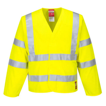 Portwest Hi-Vis Anti statiska Jacka - flamsäkert FR85 - Gul: (YER) / L/XL
