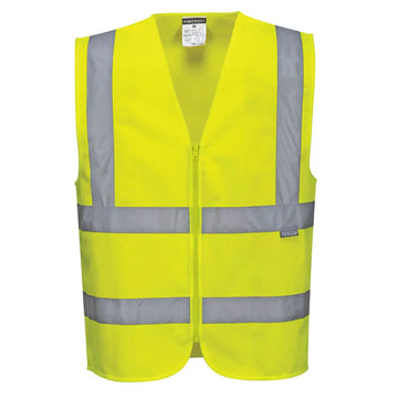Portwest Hi-Vis Blixtlås Band & Vest C375 - Gul: (YER) / XS