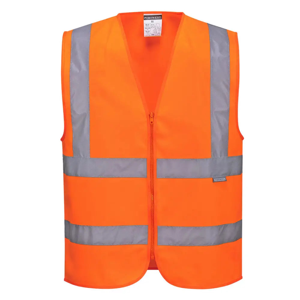 Portwest Hi-Vis Blixtlås Band & Vest C375 - Orange (ORR) / XS