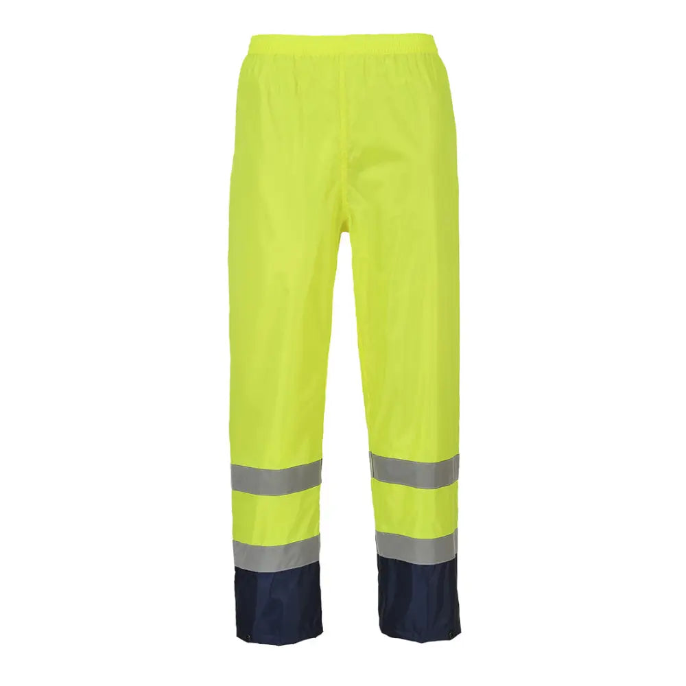 Portwest Hi-Vis Classic Contrast Regn Byxa H444 - Gul/Marinblå (YNR) / XS