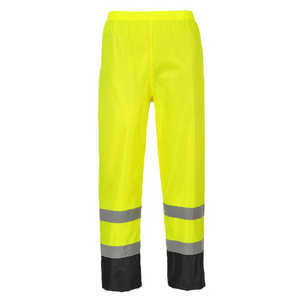 Portwest Hi-Vis Classic Contrast Regn Byxa H444 - Gul/Svart (YBR) / S