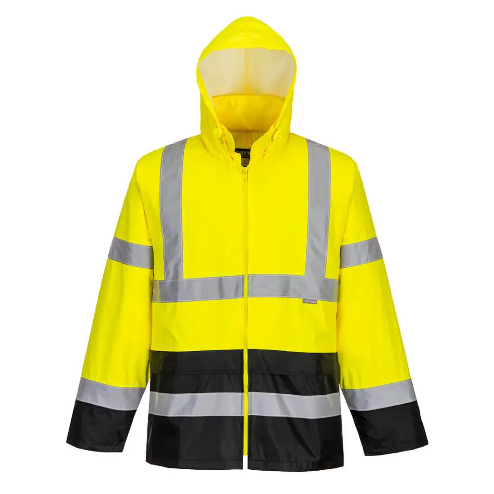 Portwest Hi-Vis Classic Contrast Regnjacka H443 - Gul/Svart (YBR) / XS