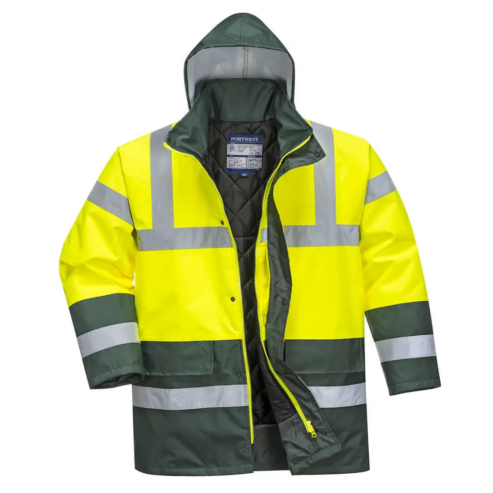 Portwest Hi-Vis Contrast Traffic Jacka S466 - Gul/Grön (YGR) / S