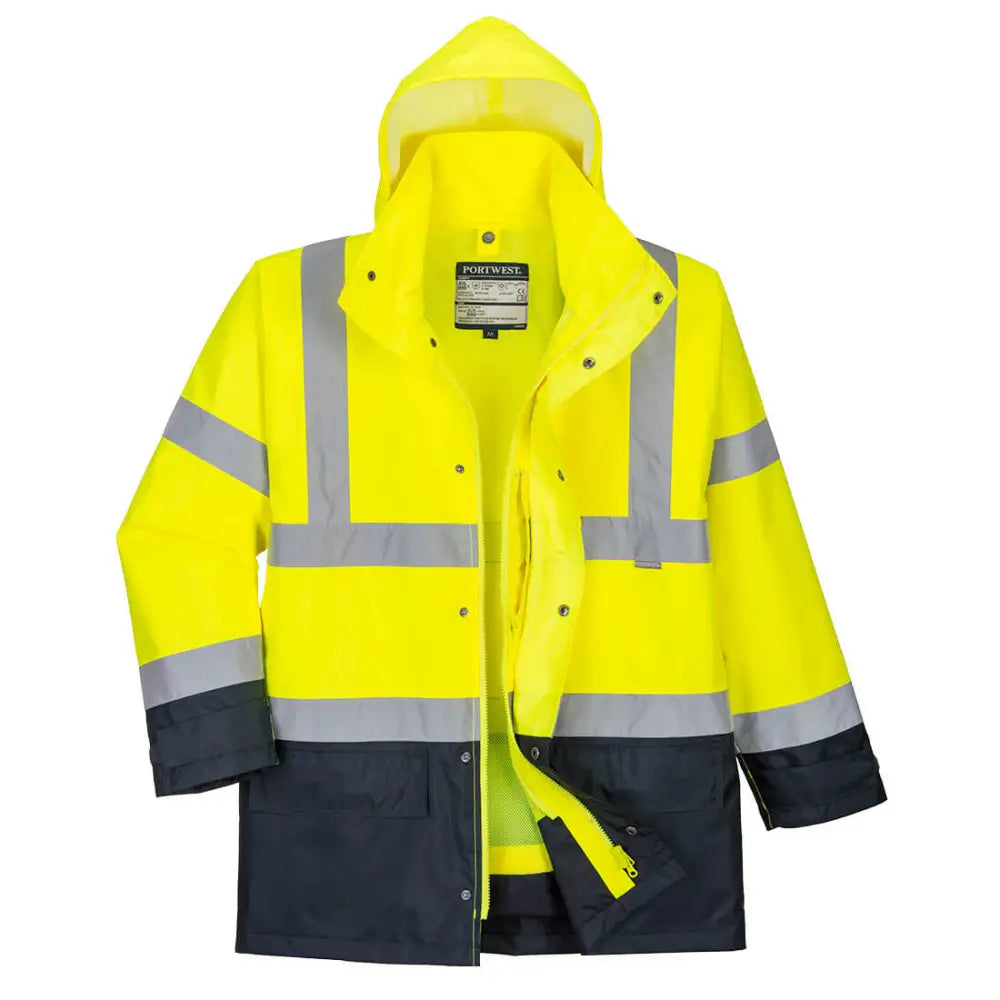Portwest Hi-Vis Executive 5-i-1 Jacka S768 - Gul/Marinblå (YNR) / XS