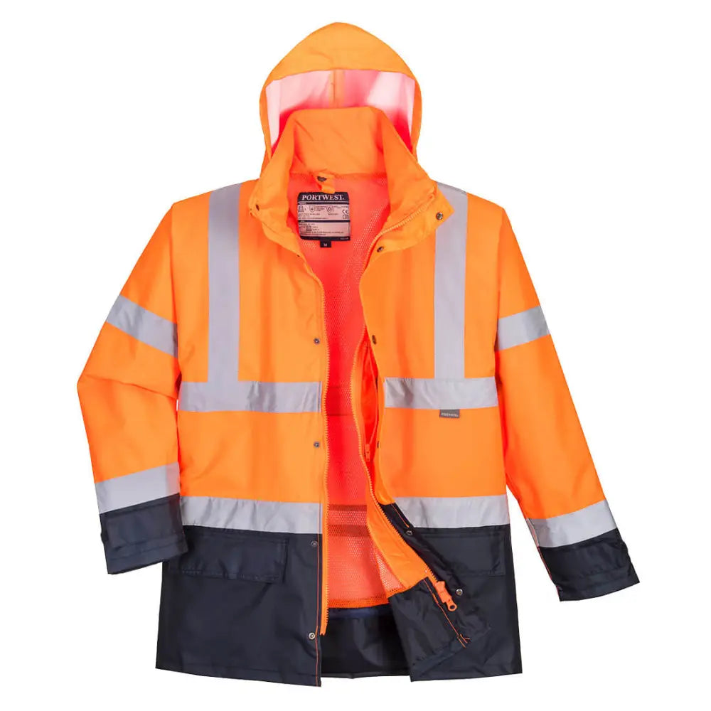 Portwest Hi-Vis Executive 5-i-1 Jacka S768 - Orange/Marinblå (ONR) / XS