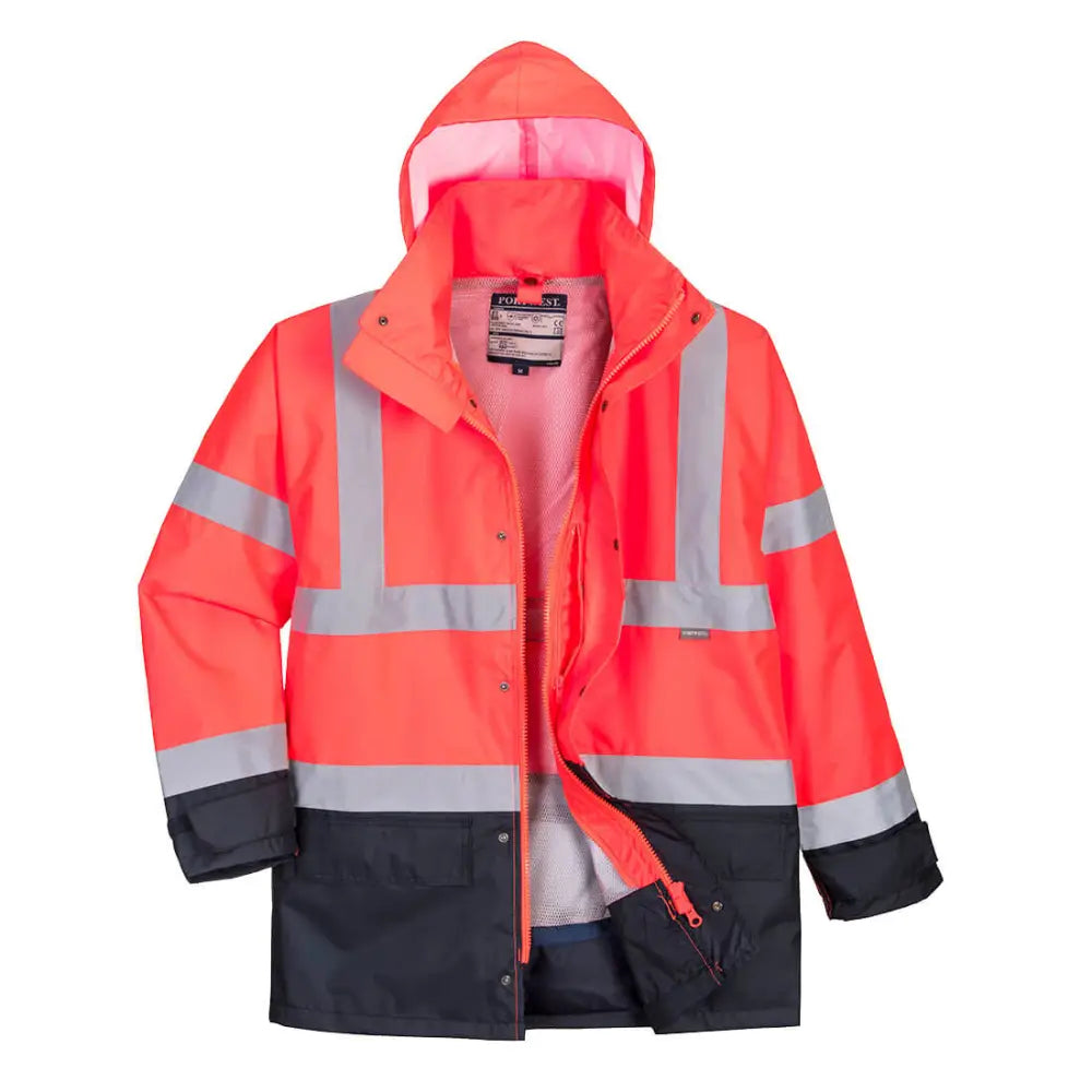 Portwest Hi-Vis Executive 5-i-1 Jacka S768 - Röd/Marinblå (RNR) / XS