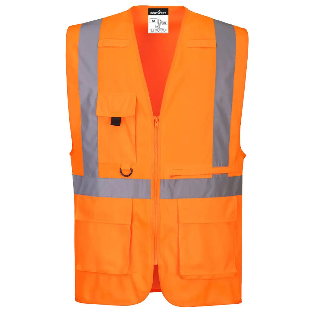 Portwest Hi-Vis Executive väst med surfplattficka C357 - Orange (ORR) / S
