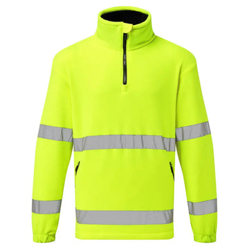 Portwest Hi-Vis Fleece med 1/2 dragkedja F302 - Gul: (YER) / S