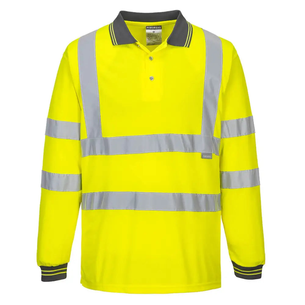 Portwest Hi-Vis Lång Ärmad pikétröja S277 - Gul: (YER) / XS