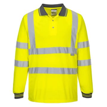Portwest Hi-Vis Lång Ärmad pikétröja S277 - Gul: (YER) / XS