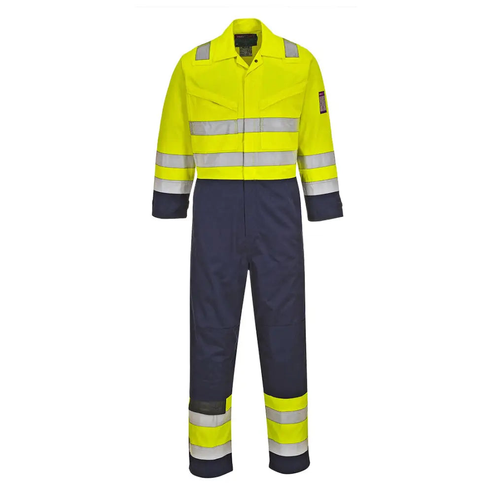 Portwest Hi-Vis Modaflame Coverall MV28 - Gul/Marinblå (YNT) / M