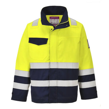 Portwest Hi-Vis Modaflame Jacka MV25 - Gul/Marinblå (YNR) / S