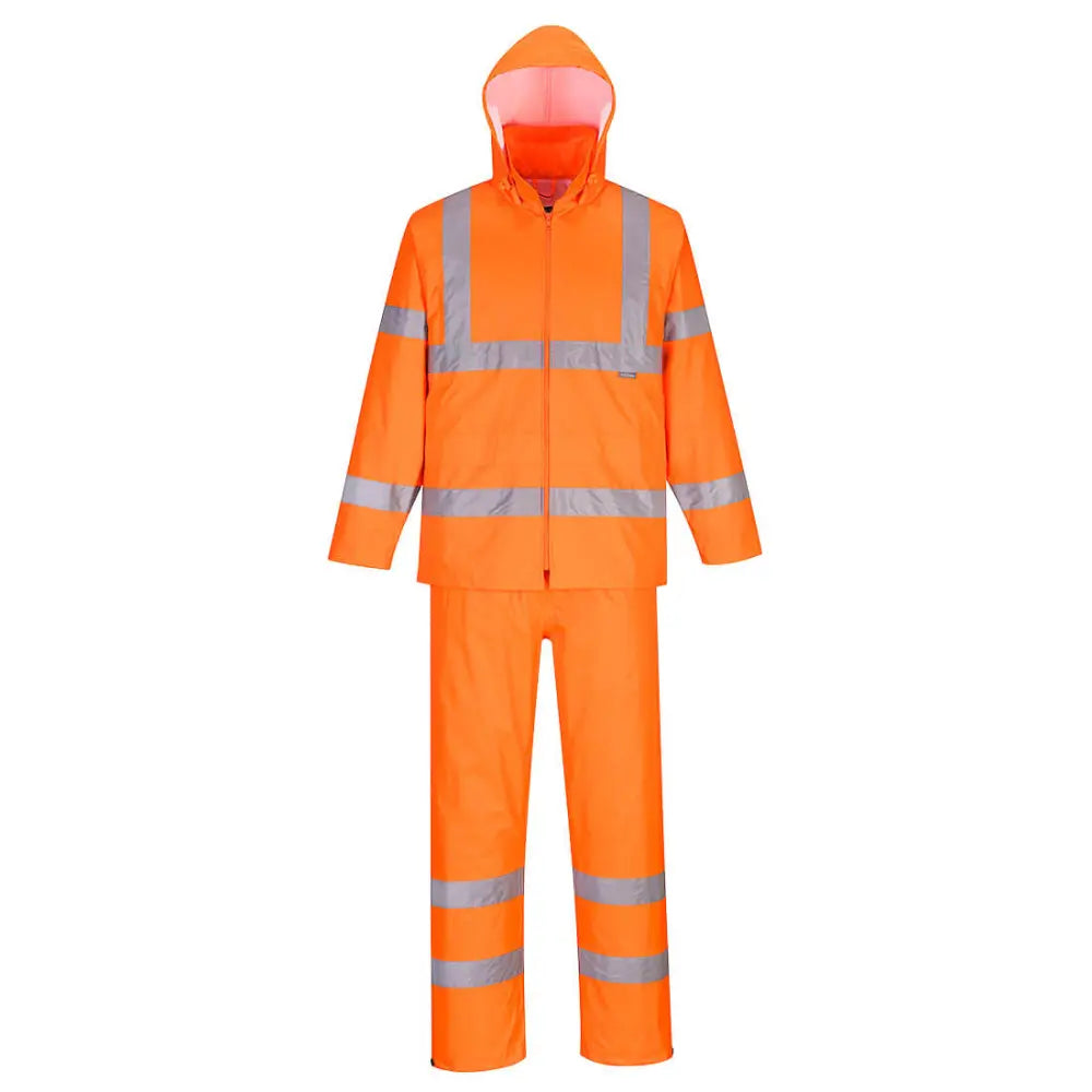 Portwest Hi-Vis packbart regnställ H448 - Orange (ORR) / XS