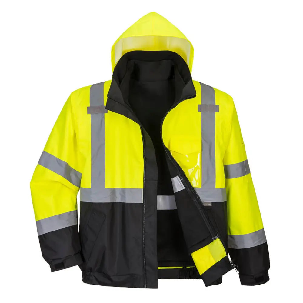 Portwest Hi-Vis Premium 3-in-1 Bomber Jacka S365 - Gul/Svart (YBR) / S