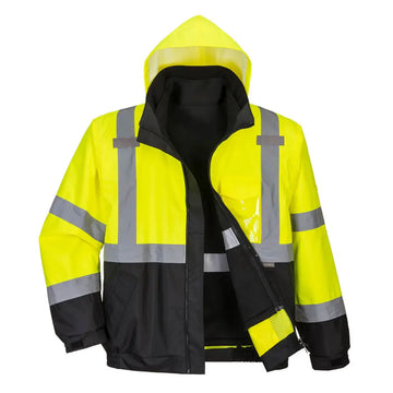 Portwest Hi-Vis Premium 3-in-1 Bomber Jacka S365 - Gul/Svart (YBR) / S