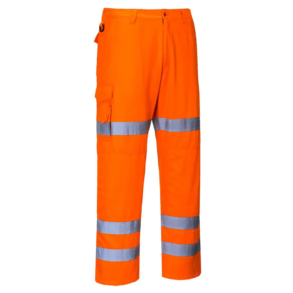 Portwest Hi-Vis Three Band Combat Trousers RT49 - Orange (ORR) / S