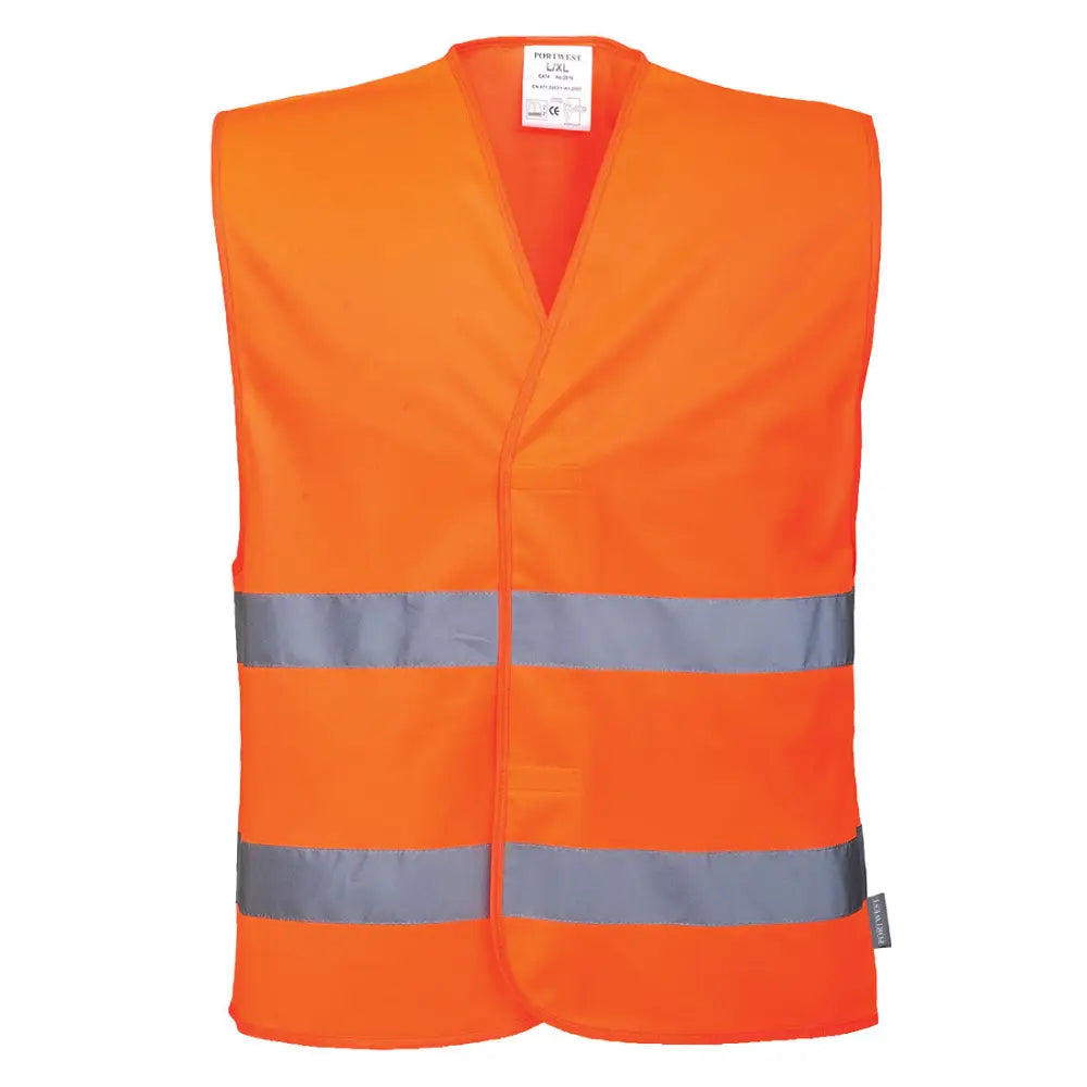 Portwest Hi-Vis Två Band Väst C474 - Orange (ORR) / 4X/5X