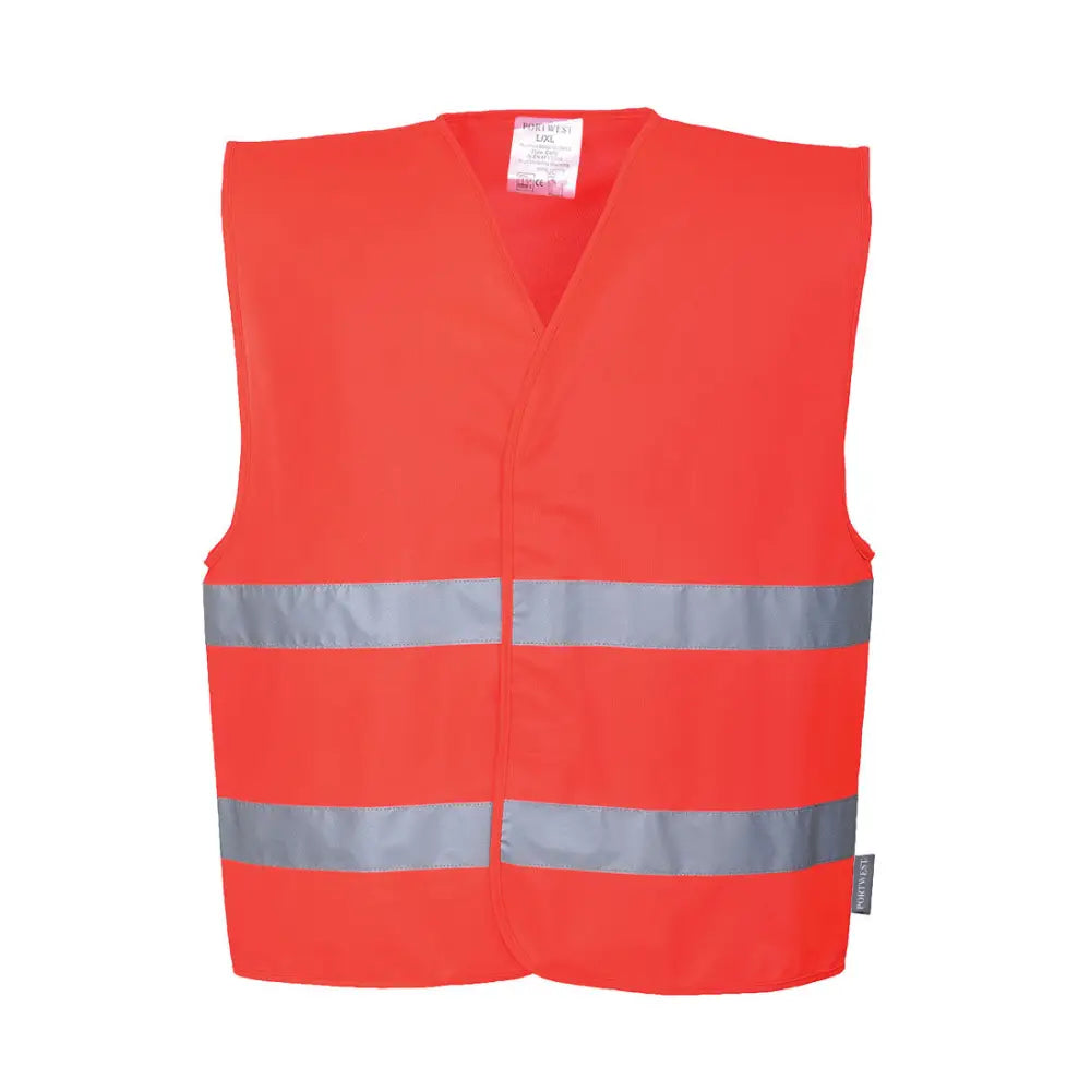 Portwest Hi-Vis Två Band Väst C474 - Röd (RER) / L/XL