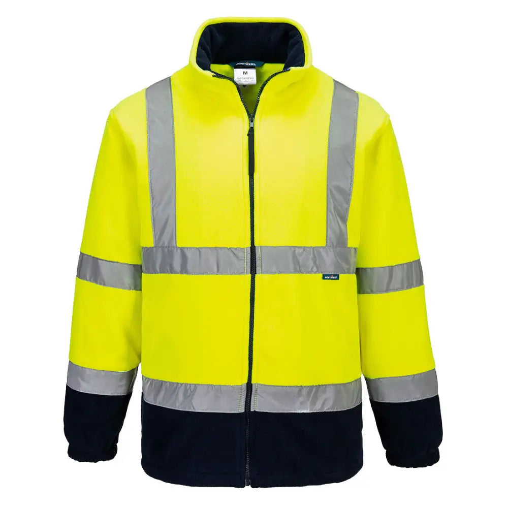 Portwest Hi-Vis Två Färgade Fleece F301 - Gul/Marinblå (YNR) / XS