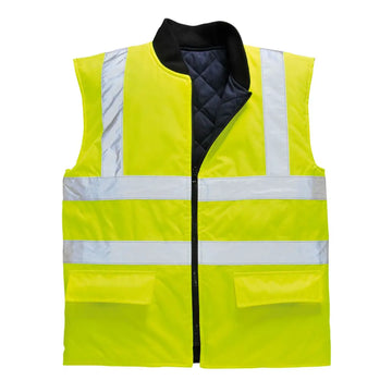 Portwest Hi-Vis Vändbar Bodywarmer S469 - Gul: (YER) / XS