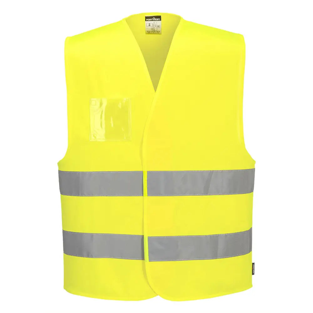 Portwest Hi-Vis Väst -Dubbel ID Hållare C475 - Gul: (YER) / L/XL