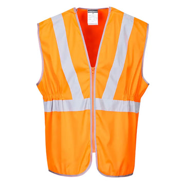 Portwest Hi-Vis Zip långväst med dragkedja RT20 - Orange (ORR) / S