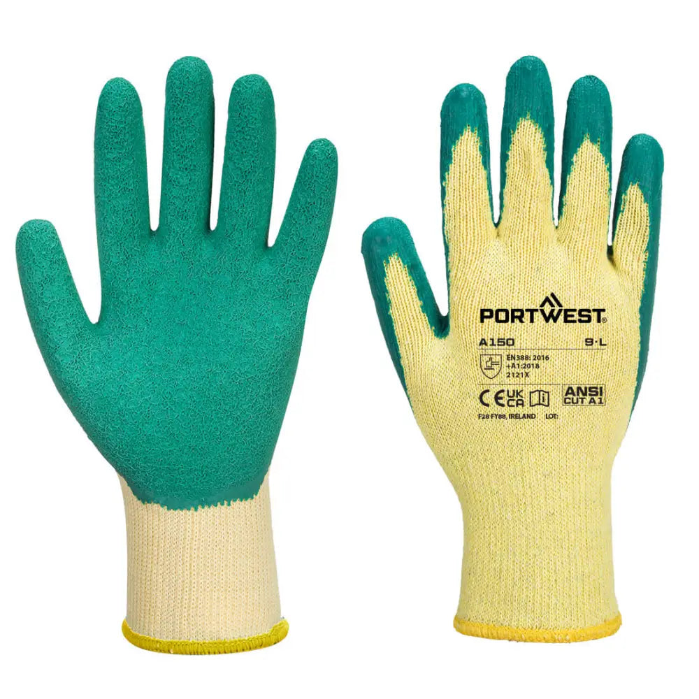 Portwest Klassisk Grip Handske A150 - Grön (GNR) / M
