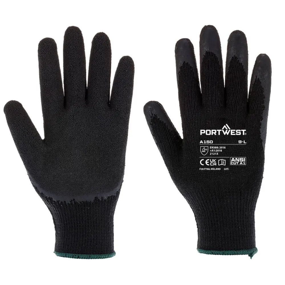 Portwest Klassisk Grip Handske A150 - Svart (K8R) / M