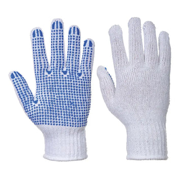 Portwest Klassisk Polka Dot hanske A111 - Vit/Röd (WBR) / XS